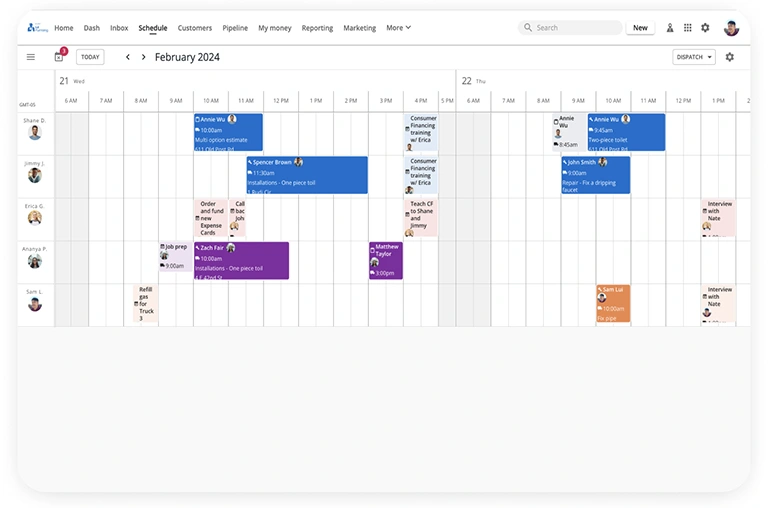 Field service scheduling software from Housecall Pro